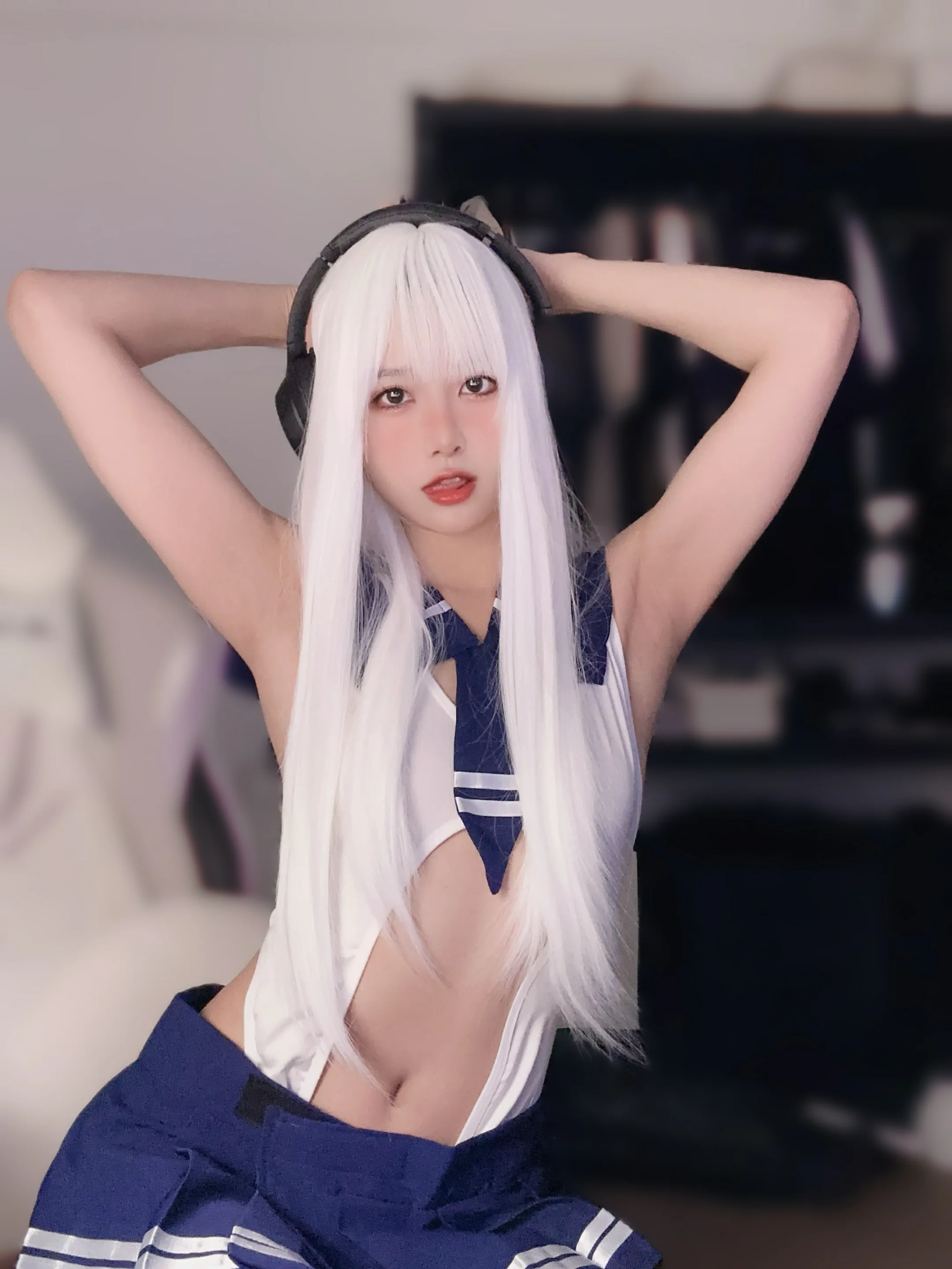 布丁大法 – 白毛女友 [27张]-渣男图社