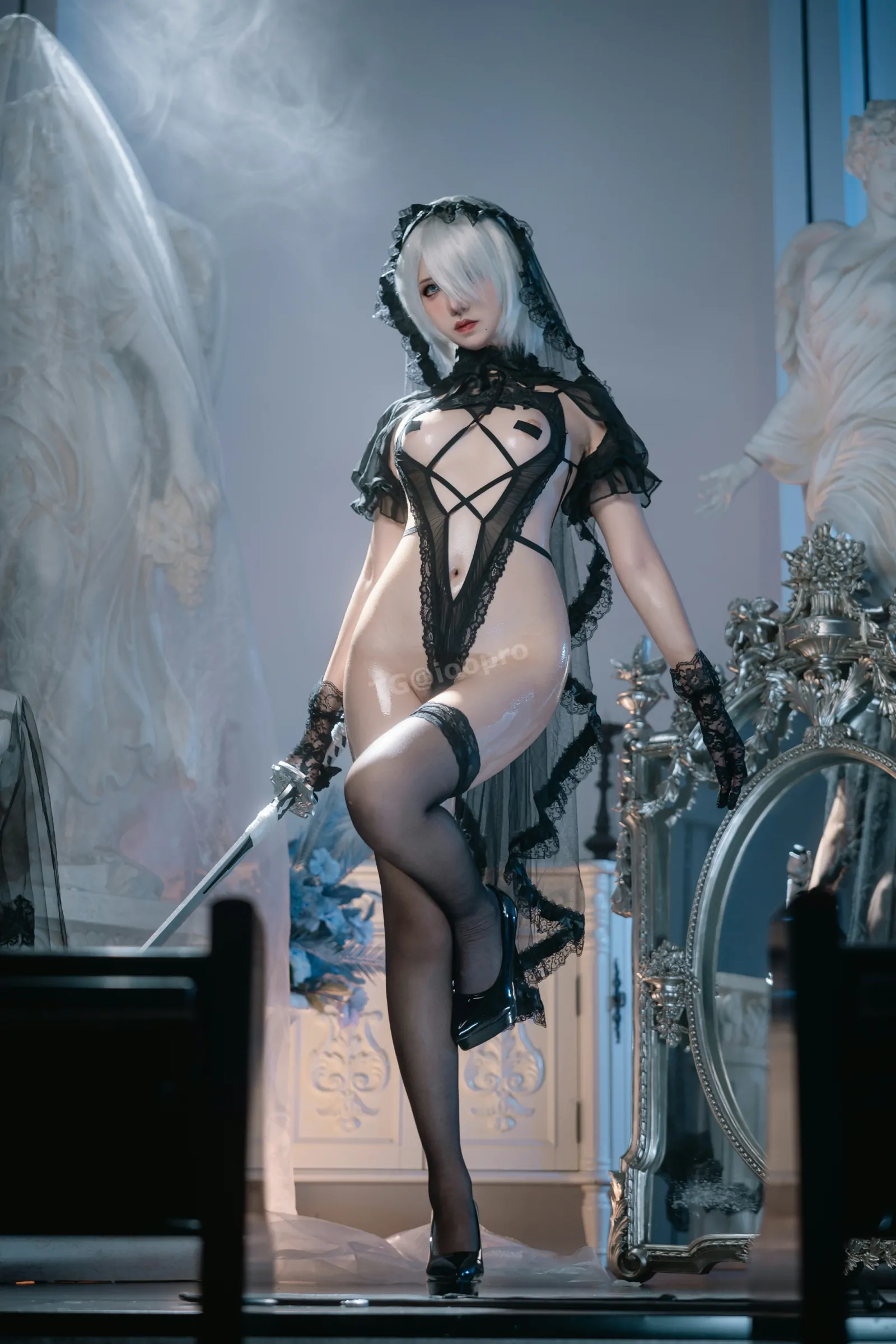 阿薰kaOri – 2B黑花嫁 [93张]-渣男图社